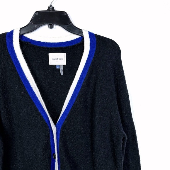 Court & Rowe Wool Blend V-Neck Button Front Cardigan In Black Size M NWOT - Picture 5 of 14